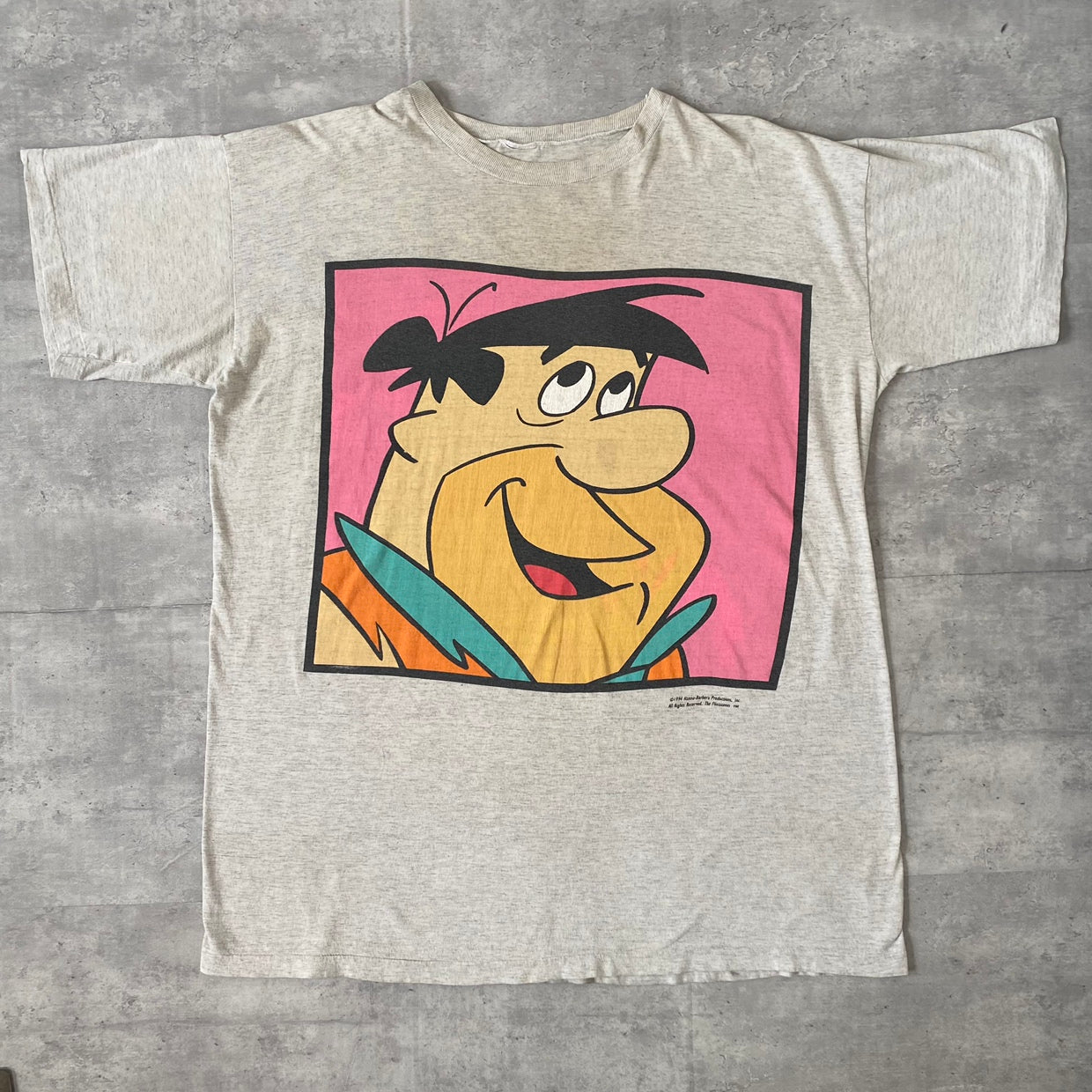 90s　USA製　原始家族フリントストーンTシャツ　キャラクターTシャツ