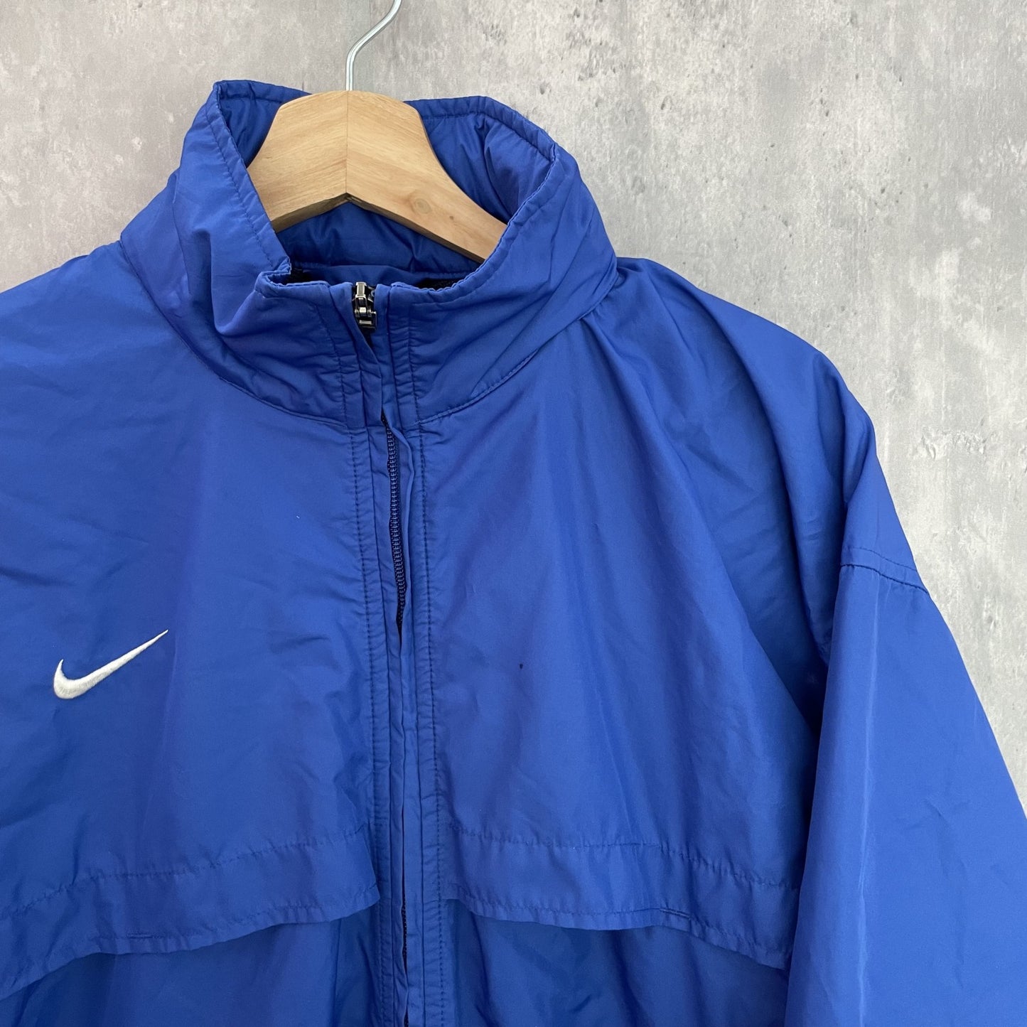 00s vintage 古着　ビンテージ　初期タグ　NIKE ナイキ　ナイロンジャケット　ブルー　テック系　ドローコード