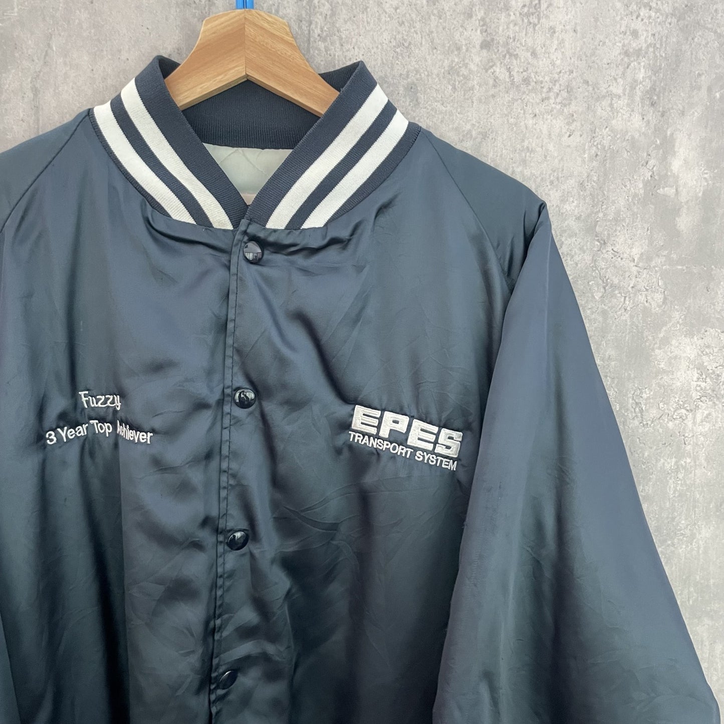 80s 90s vintage 古着　ビンテージ　WestArk  ウェストアーク　スタジャン　アメカジ　刺繍　ネイビー