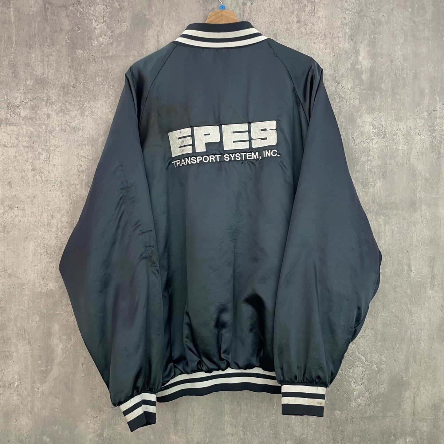 80s 90s vintage 古着　ビンテージ　WestArk  ウェストアーク　スタジャン　アメカジ　刺繍　ネイビー