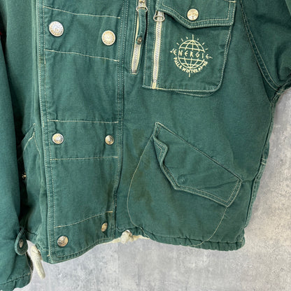 90s vintage 古着 ENERGIE エナジー Fireman Jacket キルティングライナー Lサイズ