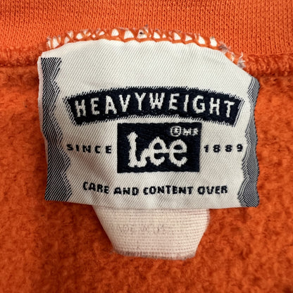 Lee リー HEAVYWEIGHT ヘビーウェイト スウェット オレンジ ワンポイント刺繍 肉球 ハスキー 古着