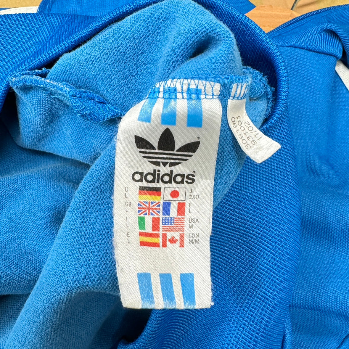 00s adidas アディダス トラックジャケット ナイロン ハイネック Lサイズ 古着