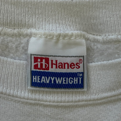 Hanes ヘインズ プリント刺繡スウェット トレーナー SEATTLE ヘビーウェイト ホワイト