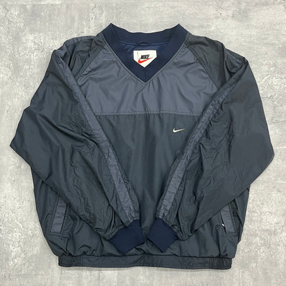 90s NIKE ナイキ 白タグ プルオーバージャケット ネイビー L vintage 古着