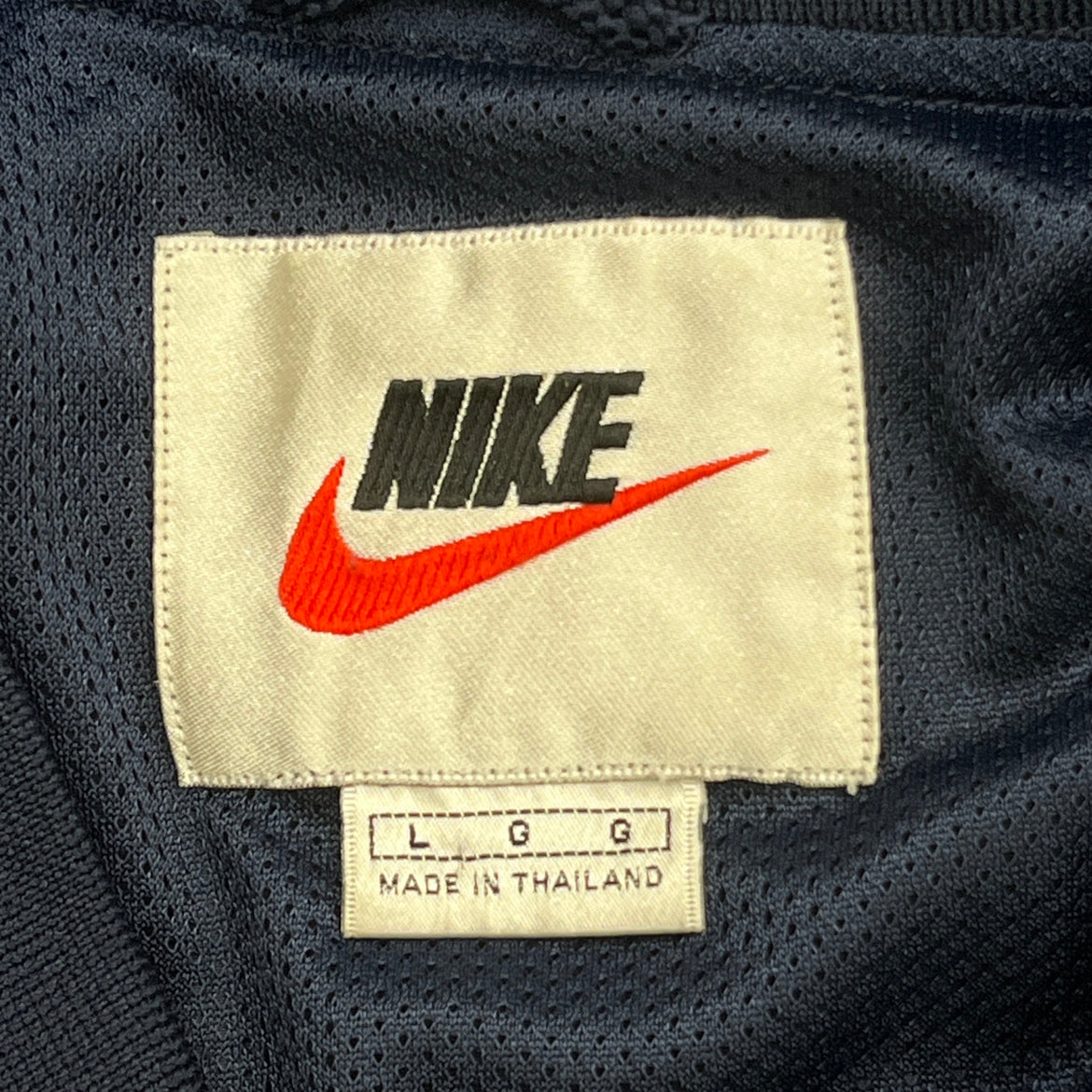 90s NIKE ナイキ 白タグ プルオーバージャケット ネイビー L vintage 古着