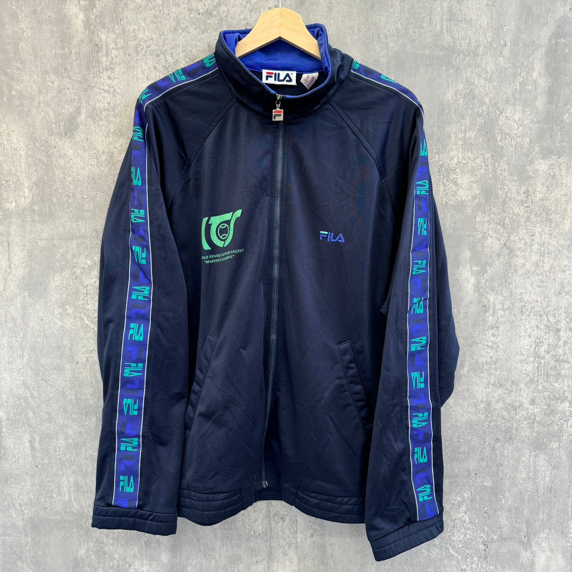 90s vintage 古着 FILA フィラ LOGO DESIGN TRACK JACKET トラックジャケット XLサイズ