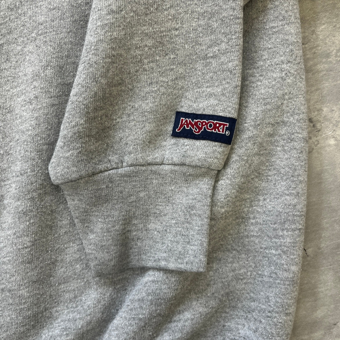 90s vintage 古着 USA製 JANSPORT ジャンスポーツ フロント刺繍スウェットトレーナー 裏起毛 XLサイズ