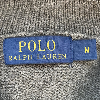 00s vintage 古着　ビンテージ　ラルフローレン　POLO RALPH LAUREN　セーター　ニット　刺繍ロゴ　ハーフ