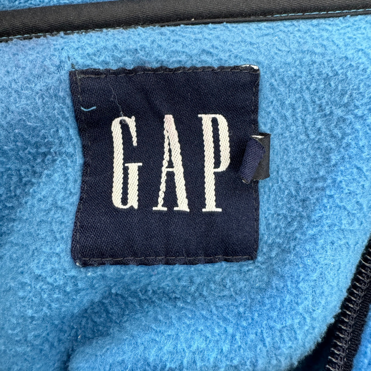 GAP ギャップ フリースジャケット フルジップ Lサイズ 青 古着