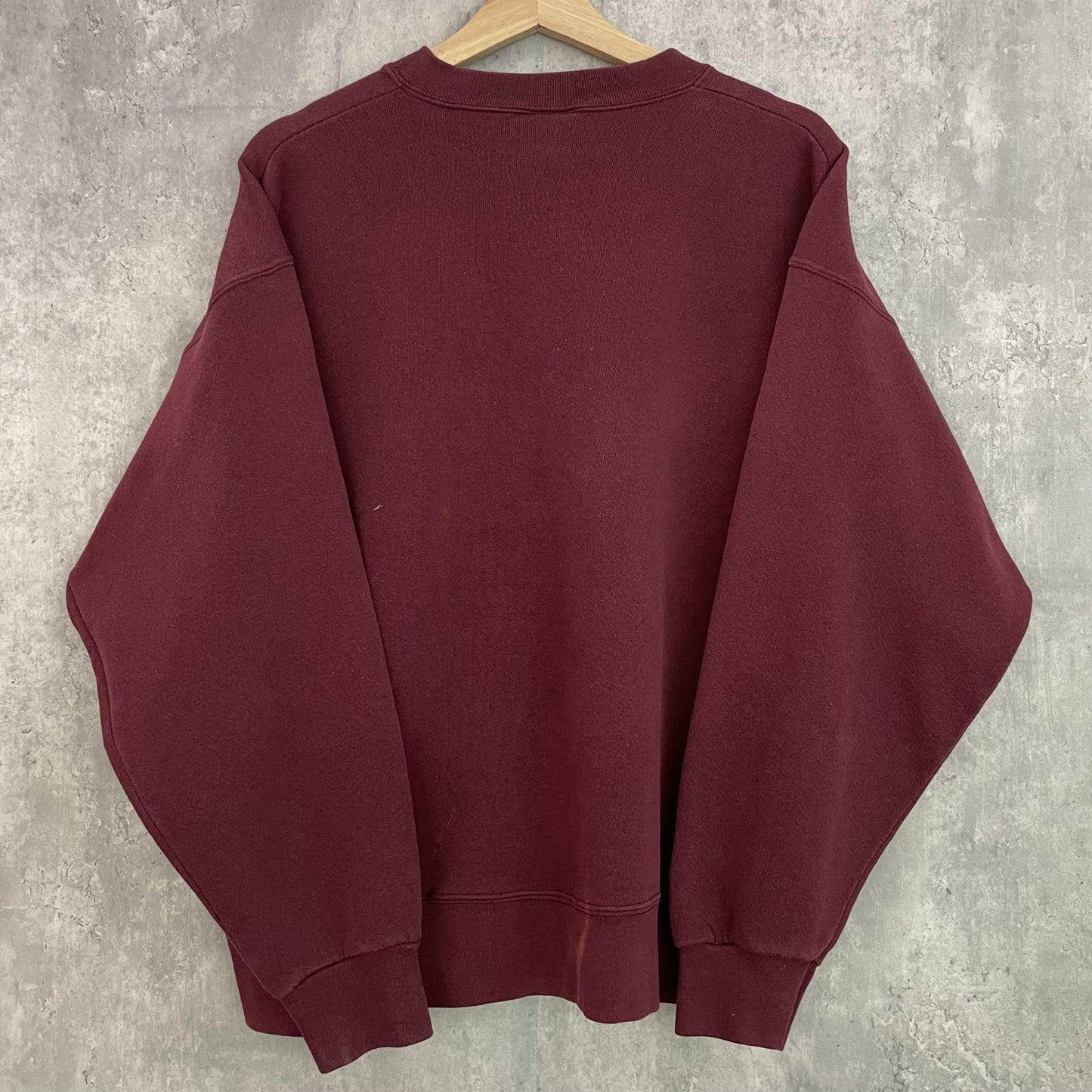 90s vintage 古着　ビンテージ　スウェット　無地　ワインレッド　ストリート　ノームコア　