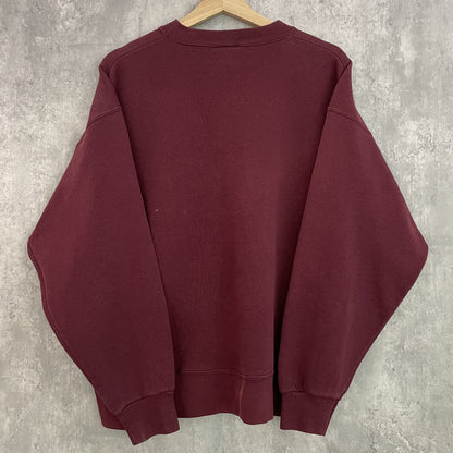 90s vintage 古着　ビンテージ　スウェット　無地　ワインレッド　ストリート　ノームコア　