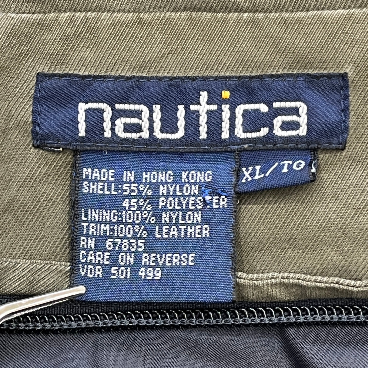 80s~90s nautica ノーティカ ナイロンコート ベージュ XL vintage 古着