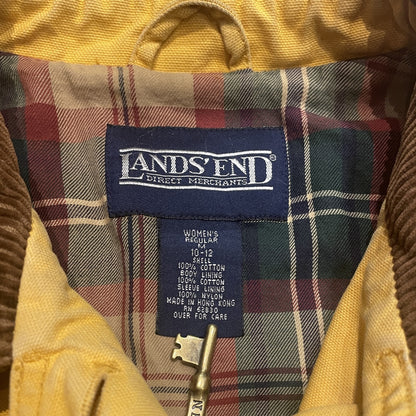 90s　LANDS `END　ハンティングジャケット　イエロー　M