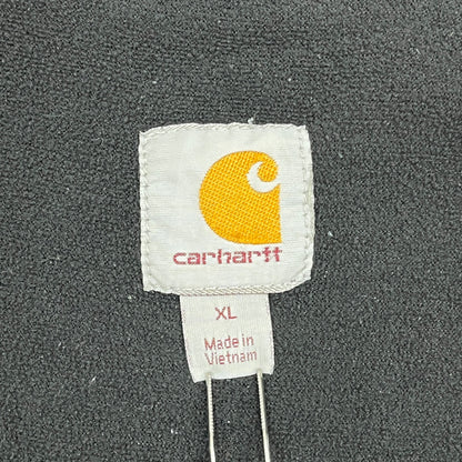 00s Carhartt カーハート フルジップパーカー インナーフリース アームロゴ サンフェード 雰囲気 ネイビー XL