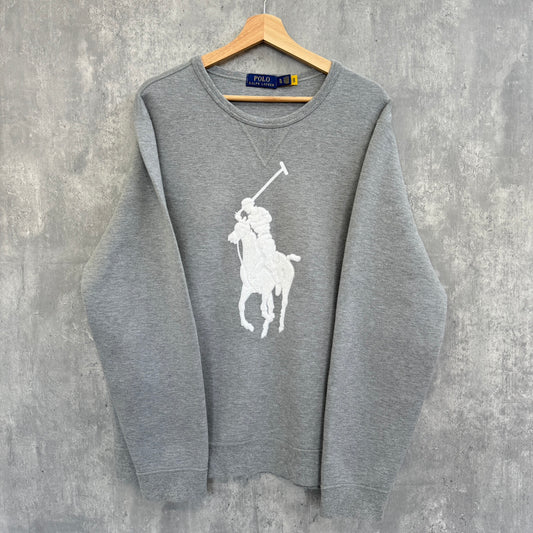 POLO RALPH LAUREN ポロ・ラルフローレン ビッグポニースウェット XLサイズ グレー 古着 美品