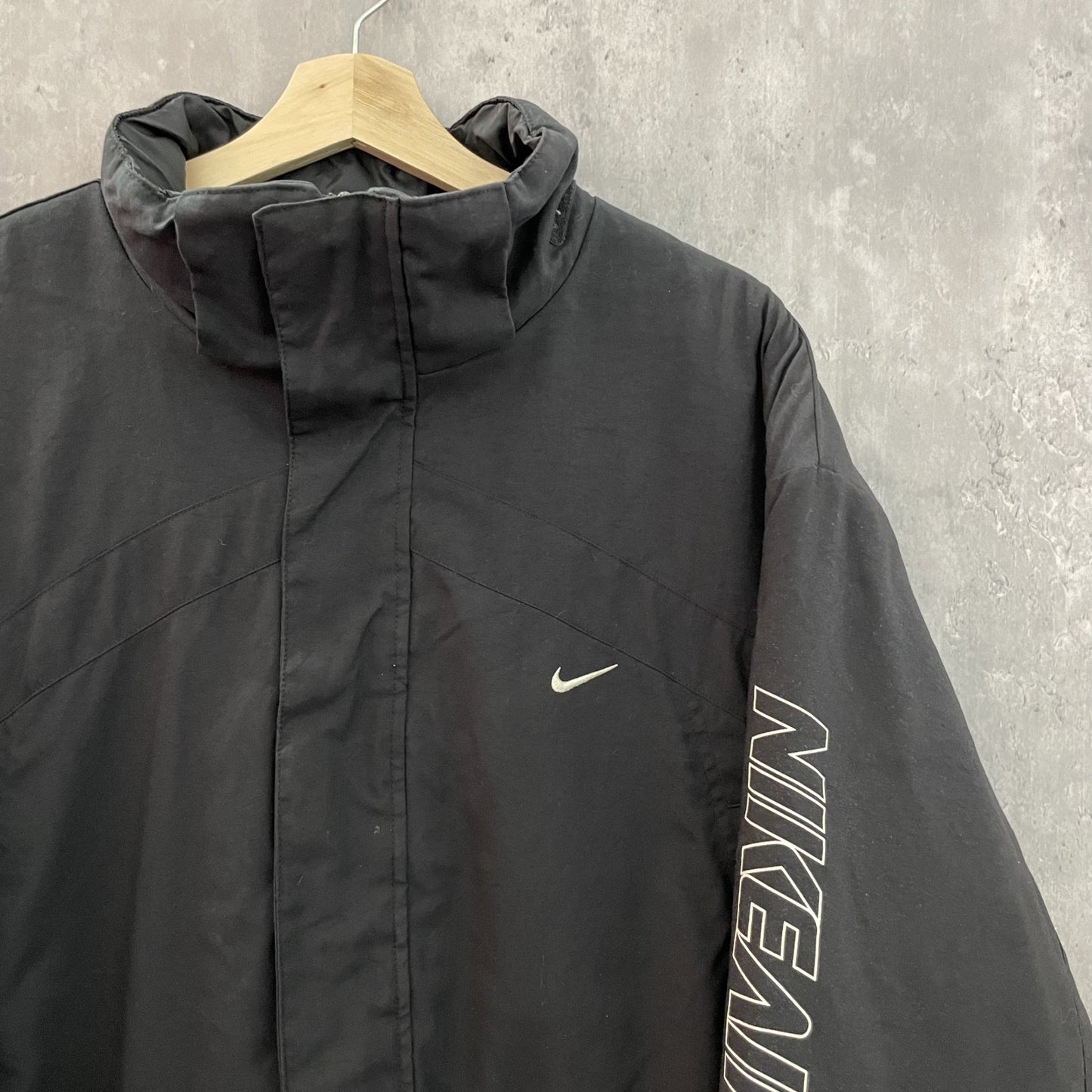 00s vintage 古着　ビンテージ　NIKE ナイキ　ナイロン　マウンテンジャケット　テック　フルジップ　袖ロゴ