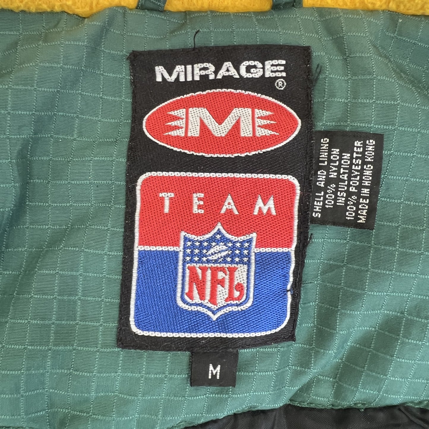 NFL PACERS パッカーズ 中綿ナイロンジャケット 刺繍 ワッペン フットボール 古着