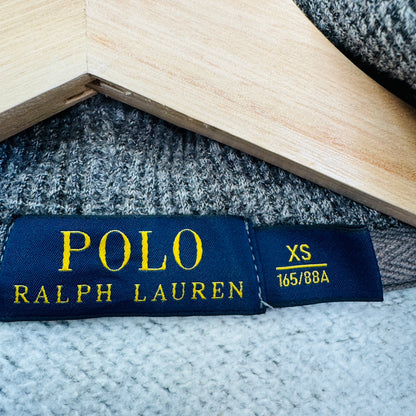 POLO RALPH LAUREN スウェットフルジップパーカー グレー XSサイズ 古着 美品