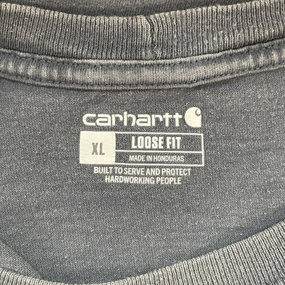 00s vintage 古着　ビンテージ　カーハート　Carhartt Tシャツ　ワンポイントロゴポケット　ストリート　スケーター　グレー