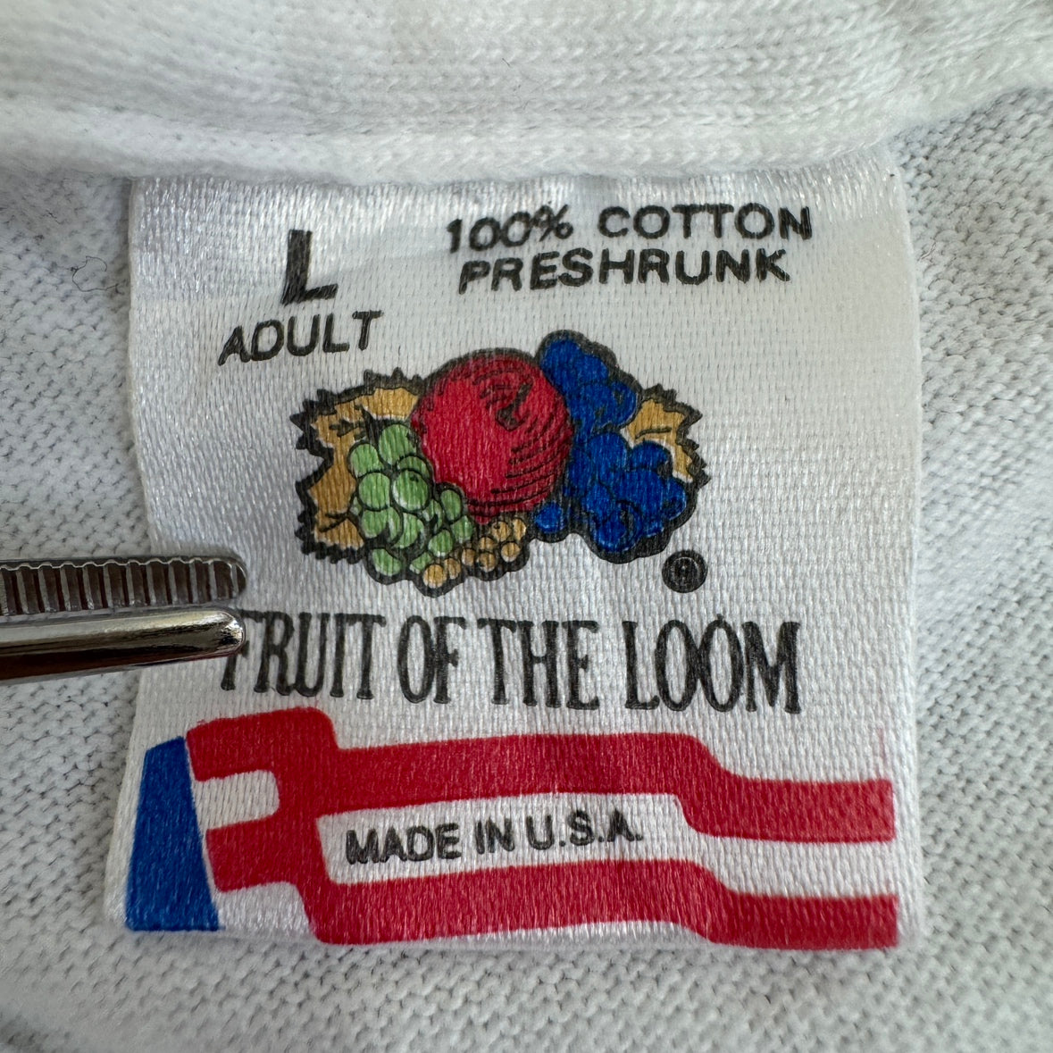 90年代 FRUIT OF THE LOOM フルーツオブザルーム プリントT シングルステッチ アメリカ製 サイズL