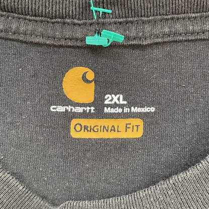 00s vintage 古着　ビンテージ　カーハート　Carhartt Tシャツ　ワンポイントロゴポケット　ストリート　スケーター　ブラック