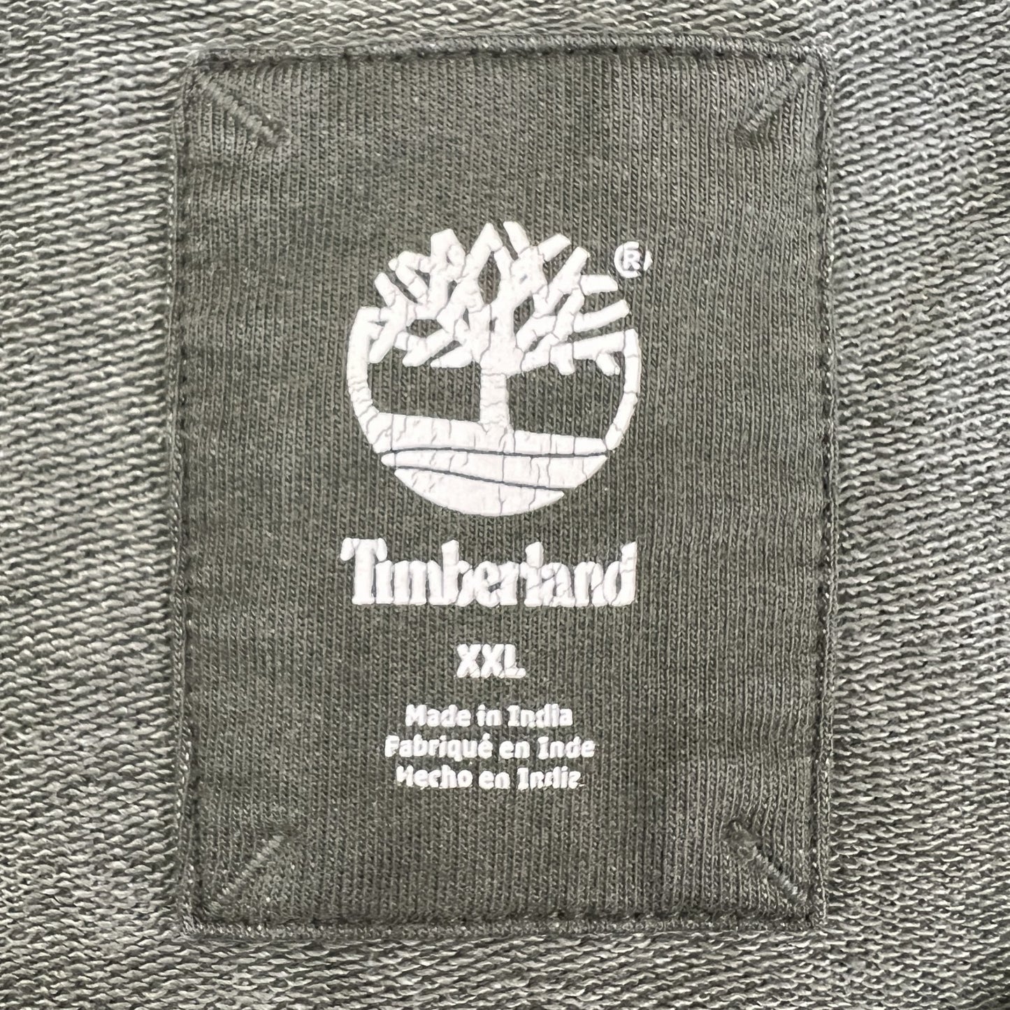 Timberland ティンバーランド ハーフボタンスウェット ダブルポケット カーキ 古着