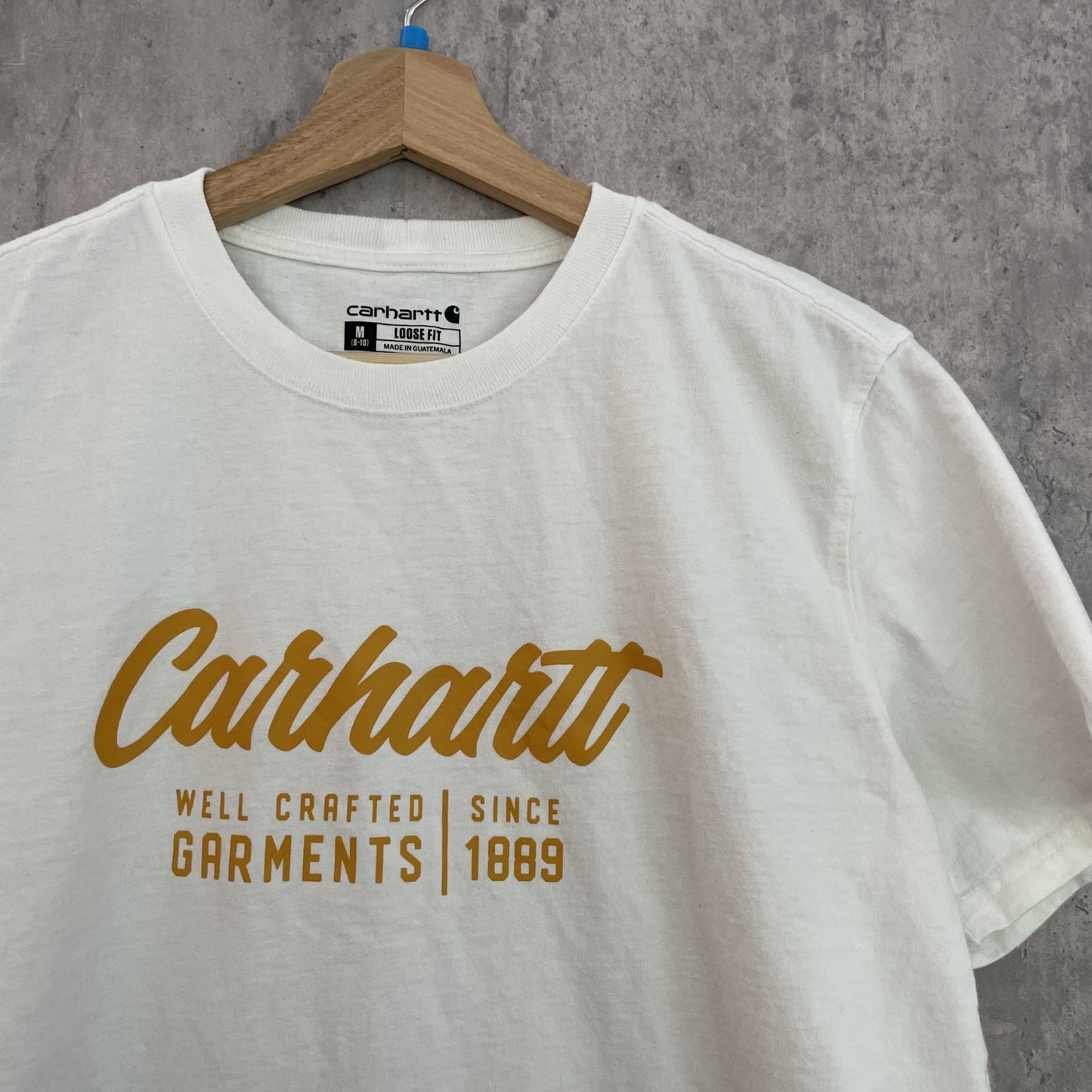 00s vintage 古着　ビンテージ　カーハート　Carhartt 　Tシャツ　フロントロゴプリント　ストリート　スケーター　ホワイト