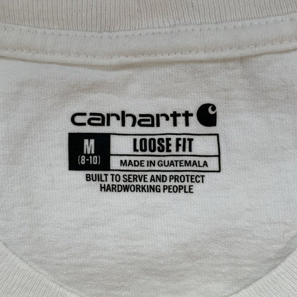 00s vintage 古着　ビンテージ　カーハート　Carhartt 　Tシャツ　フロントロゴプリント　ストリート　スケーター　ホワイト