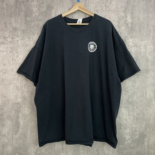 00s vintage 古着　ビンテージ　sKull Society Tシャツ　ストリート　オーバーサイズ　胸バックプリント