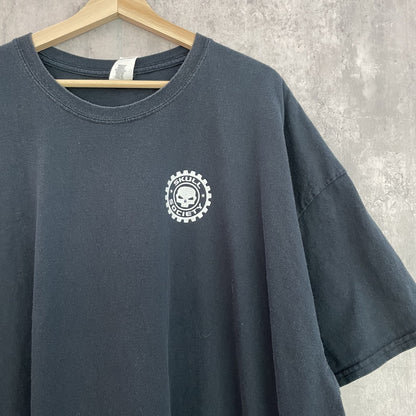 00s vintage 古着　ビンテージ　sKull Society Tシャツ　ストリート　オーバーサイズ　胸バックプリント