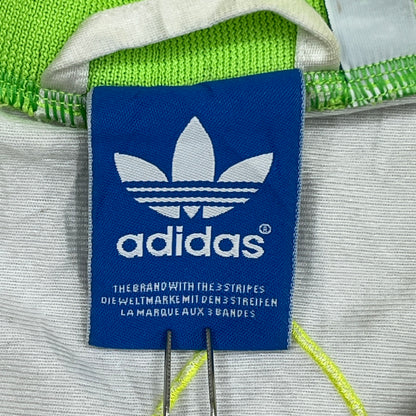 00s adidas アディダス トラックジャケット トレフォイルロゴ ハイネック 蛍光色 蛍光グリーン グリーン L vintage 古着