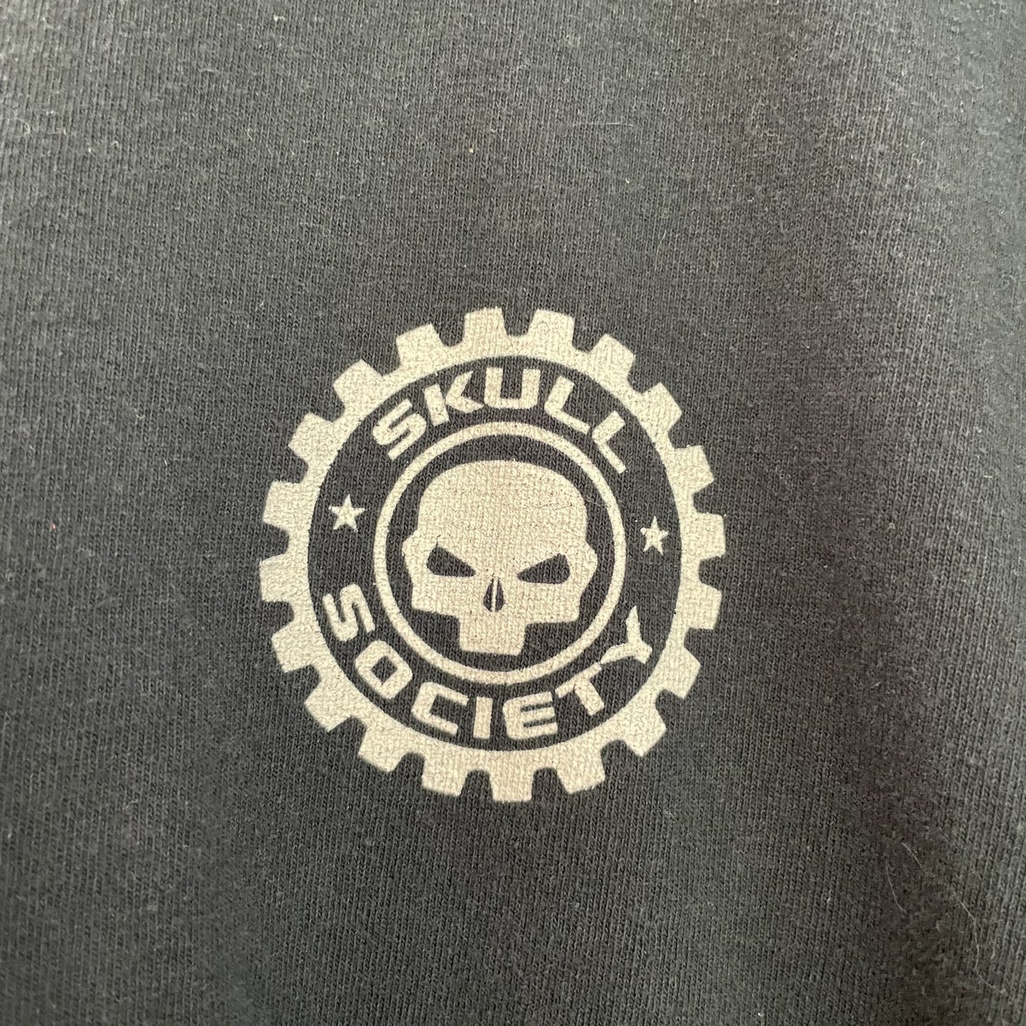 00s vintage 古着　ビンテージ　sKull Society Tシャツ　ストリート　オーバーサイズ　胸バックプリント