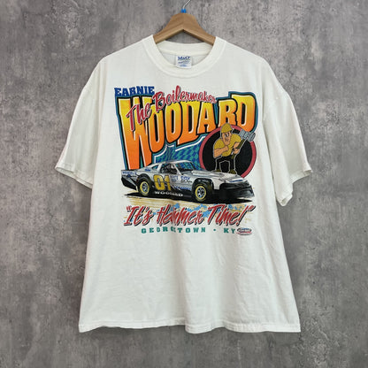 vintage 古着　ビンテージ　モーターTシャツ　ストリート　フロントプリント　オーバーサイズ　カジュアル　ホワイト　