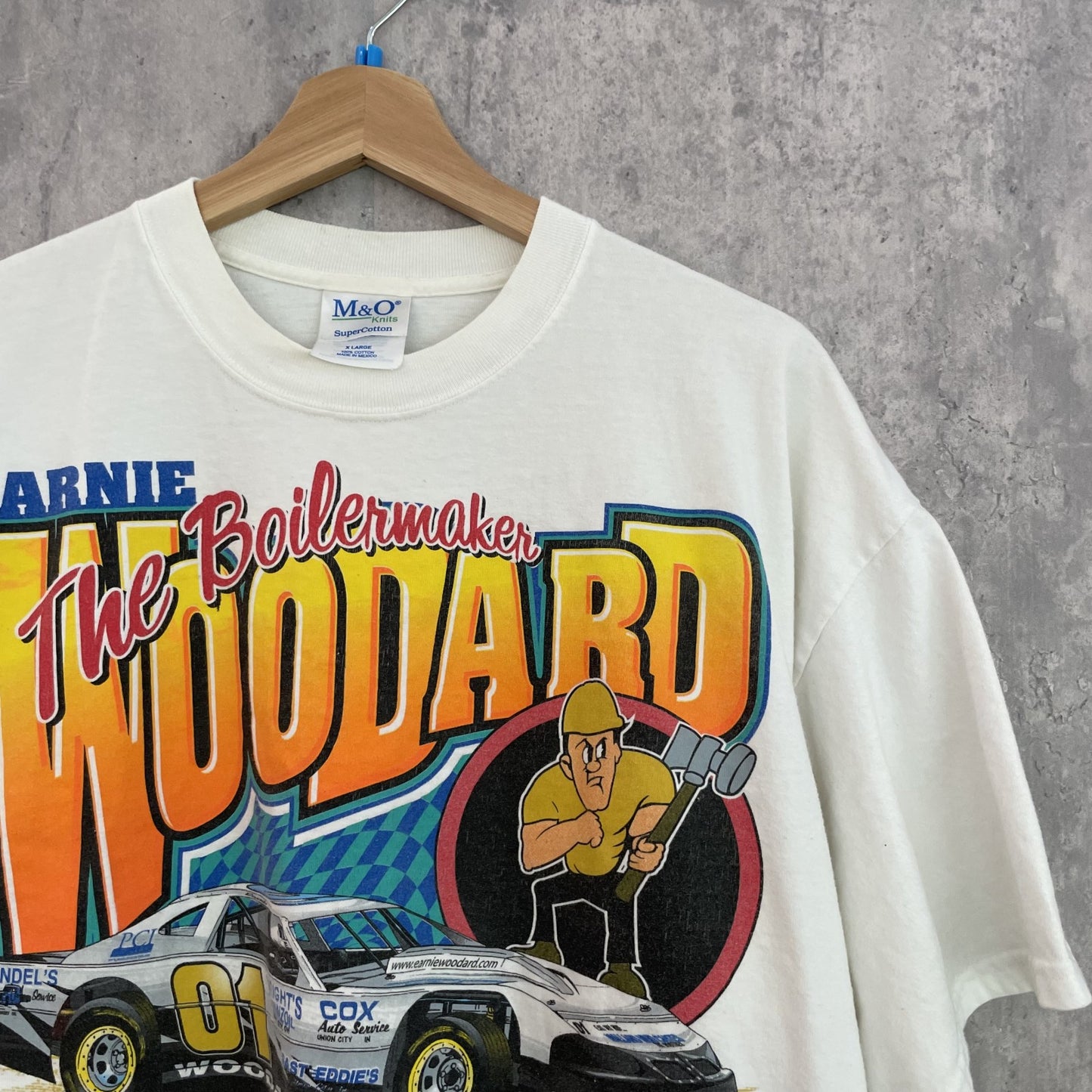 vintage 古着　ビンテージ　モーターTシャツ　ストリート　フロントプリント　オーバーサイズ　カジュアル　ホワイト　