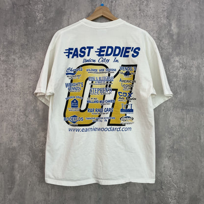 vintage 古着　ビンテージ　モーターTシャツ　ストリート　フロントプリント　オーバーサイズ　カジュアル　ホワイト　