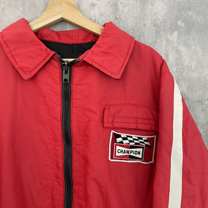 80s 90s vintage 古着　CHAMPIONビンテージ　チャンピオン　ナイロン　ダブルジップジャケット　スポーツ　レーシング