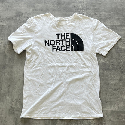 THE NORTH FACE ザ・ノースフェイス 半袖Tシャツ フロントロゴ 白 Mサイズ 古着