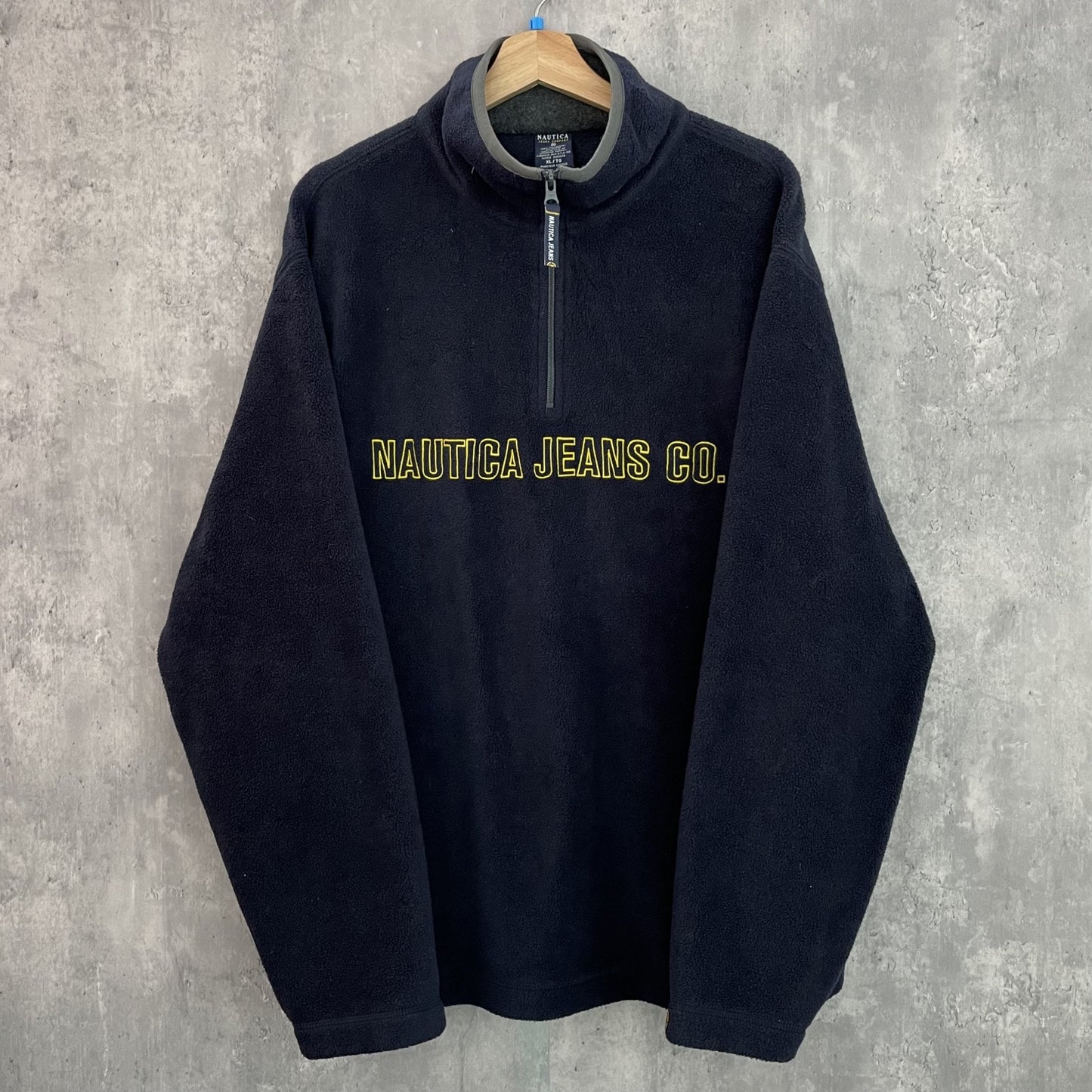 90s vintage 古着　ビンテージ　USA製　ノーティカ　ハーフジップ　フリース　メンズ　NAUTICA