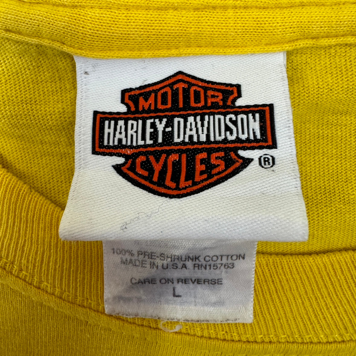 90年代 HARLEY-DAVIDSON ハーレーダビッドソン 両面プリント ロンT 白タグ アメリカ製 サイズL