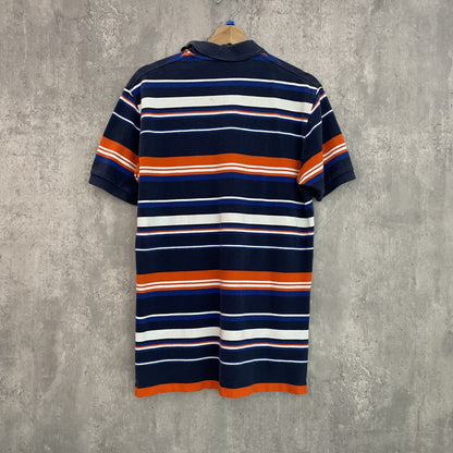 90s vintage 古着　ビンテージ　ラルフローレン　RalphLauren 刺繍ロゴ　ボーダー　ポロシャツ　紳士　カジュアル　メンズ