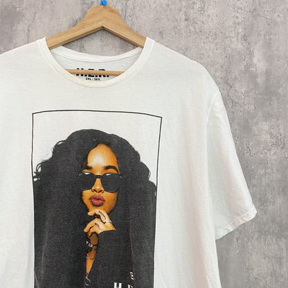 00s vintage 古着　ビンテージ　HER Tシャツ　ミュージシャン　プリント　オーバーサイズ　歌手