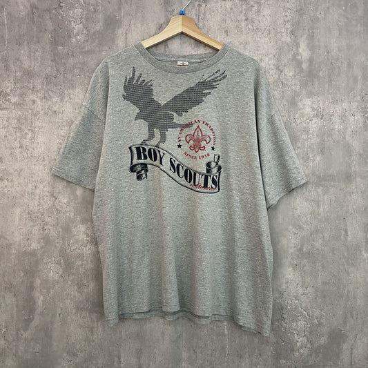 00s vintage 古着　ビンテージ　Tシャツ　DELTA デルタ　鷹　グレー　ストリート