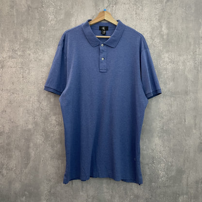 00s vintage 古着　ビンテージ　カルバンクライン　Calvin Klein ポロシャツ　刺繍ロゴ　カジュアル