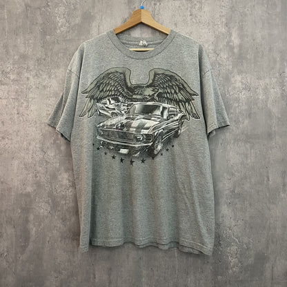 vintage 古着　ビンテージ　Tシャツ　モーター　鷹　プリント　ストリート