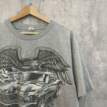 vintage 古着　ビンテージ　Tシャツ　モーター　鷹　プリント　ストリート