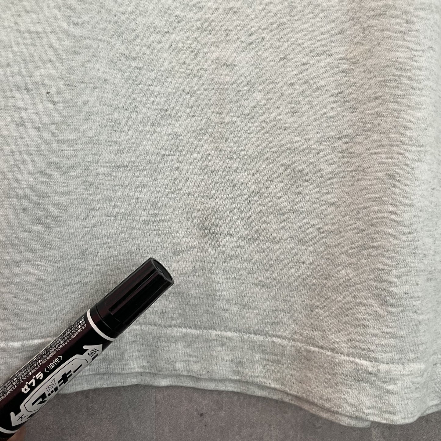 90s vintage 古着　ビンテージ　フルーツオブザルーム　Tシャツ　フロントプリント　両シングル　ストリート　グレー