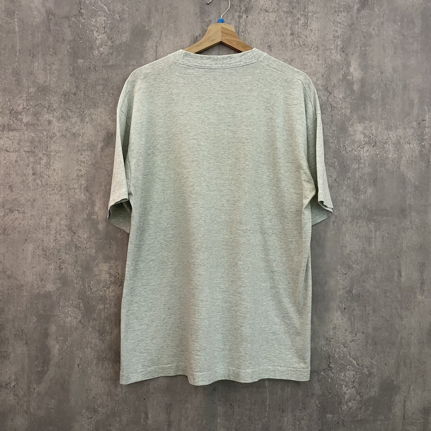 90s vintage 古着　ビンテージ　フルーツオブザルーム　Tシャツ　フロントプリント　両シングル　ストリート　グレー