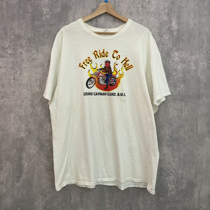 00s vintage 古着　ビンテージ　Tシャツ　オーバーサイズ　フロントプリント　ストリート　スケーター　ホワイト
