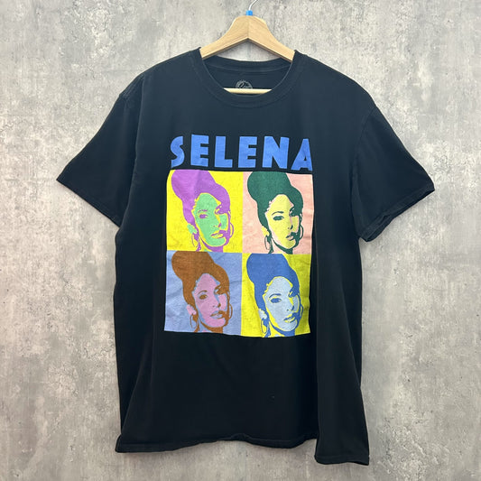 00s vintage 古着　ビンテージ　セレーナゴメス　アーティストTシャツ　バンドTシャツ　ブラック　ストリート　プリント